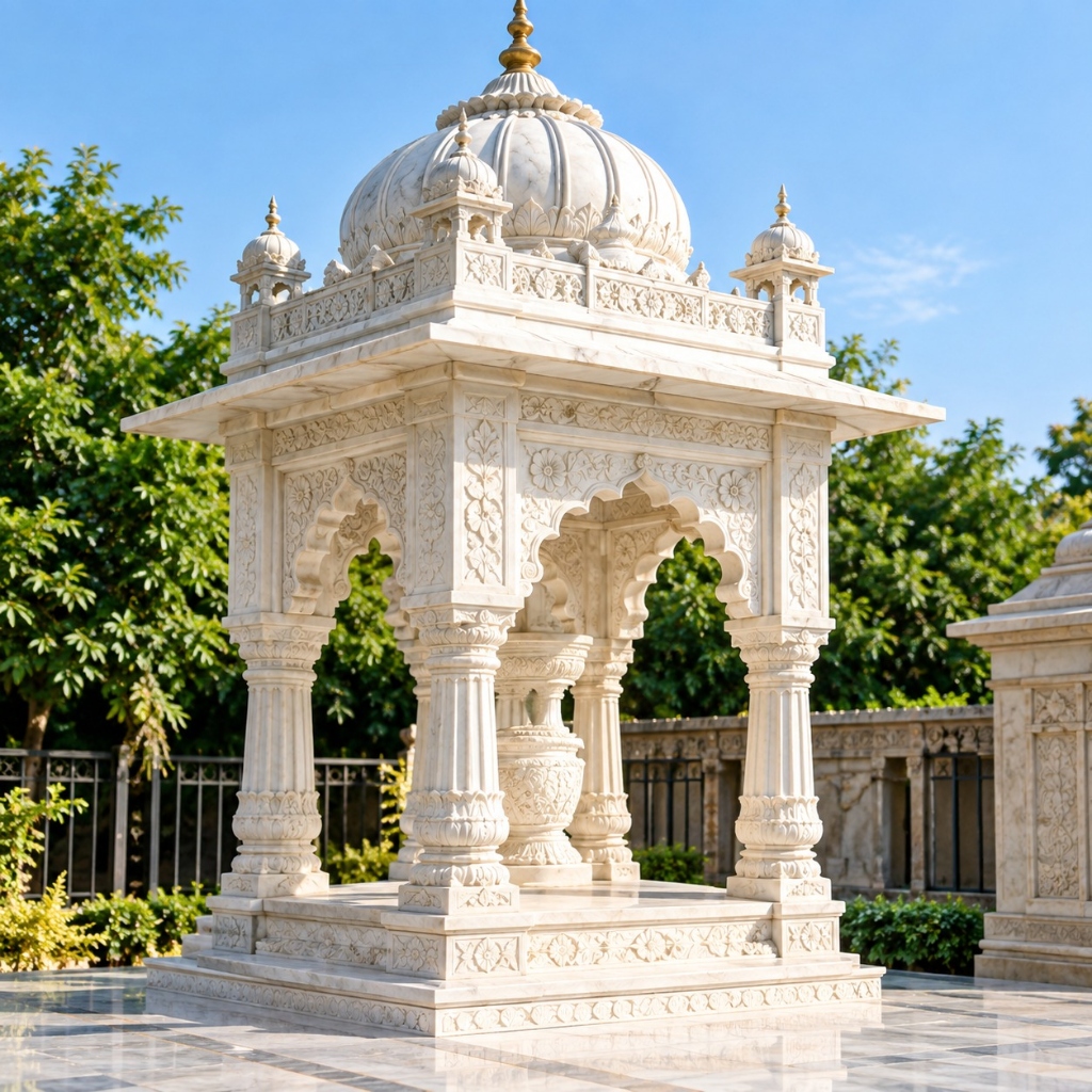 Intricate Marble Carving Work